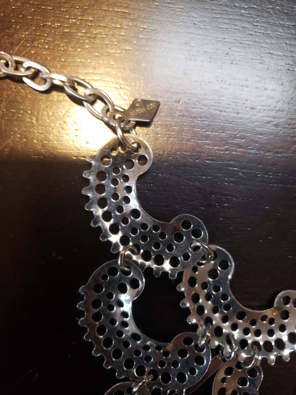 Silver Statement Circle-Link Necklace